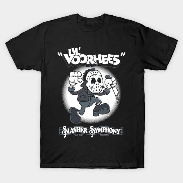 Lil' Voorhees - Creepy Cute Horror - Vintage Cartoon Rubberhose Slasher T-Shirt by Nemons